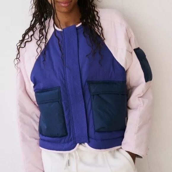 Free People Movement Outta Left Field Jacket A1 Sapphire Skies Combo Size Small - Picture 1 of 6